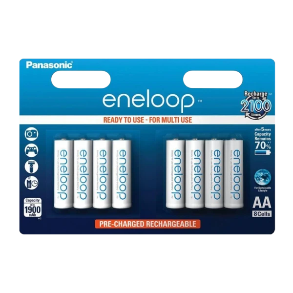 Аккумулятор предзаряженный RTU Panasonic R6 AA BL8 eneloop 2000mAh (8/80)