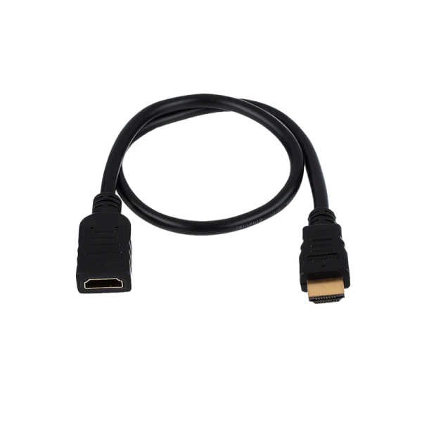 Кабель GoPower удлинитель HDMI 2.0 (m)-HDMI (f) 0.5м ПВХ черный Premium Zip-Lock c подвесом (1/250)
