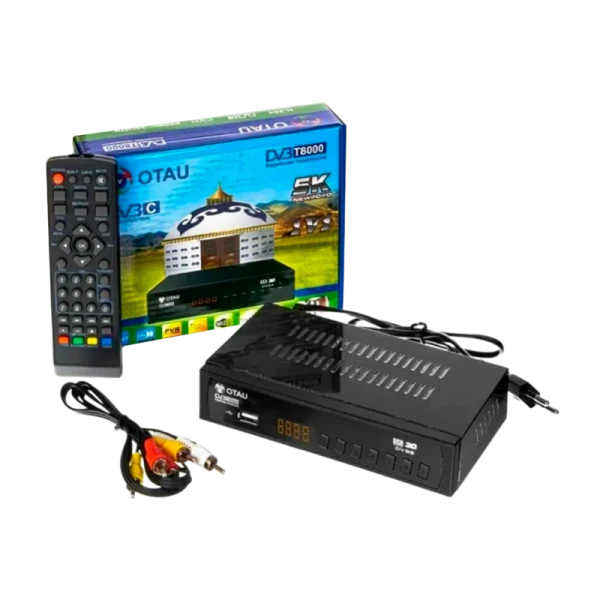 Приставка для цифрового ТВ OTAU T8000 DVB-T/T2 металл черный (1/60)