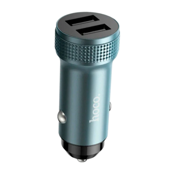 Автомобильное З/У HOCO Z49 2USB 2.4A с кабелем Type-C серый (1/13/130)