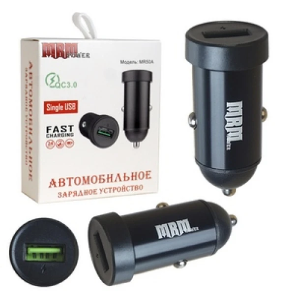 Автомобильное З/У MRM-Power MR50A 1USB 2.4A QC3.0 белый (1/200)