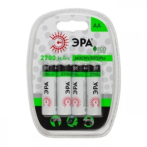 Аккумулятор бытовой ЭРА HR6 AA BL4 NI-MH 2700mAh (4/40/480/11520)
