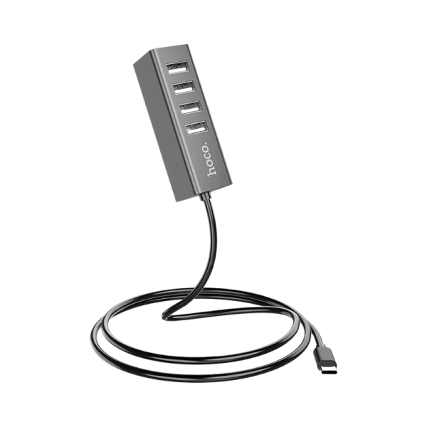 USB-Хаб HOCO HB1 4USB USB (m) серый (1/12/120)
