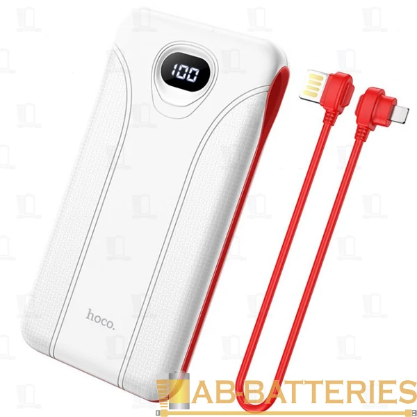 Внешний аккумулятор HOCO J71 10000mAh 2.0A 1USB/Type-C с кабелем Type-C белый (1/36)