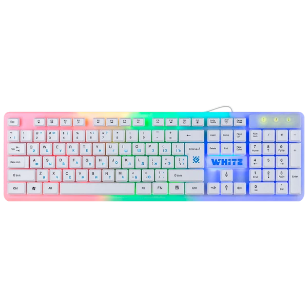 Клавиатура проводная Defender GK-172 white игровая USB 1.5м (1/10)