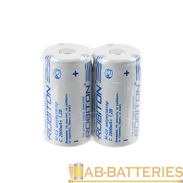 Аккумулятор ROBITON 2800NCC SR2 с плоским контактом, в упак 10 шт (2/10/160)
