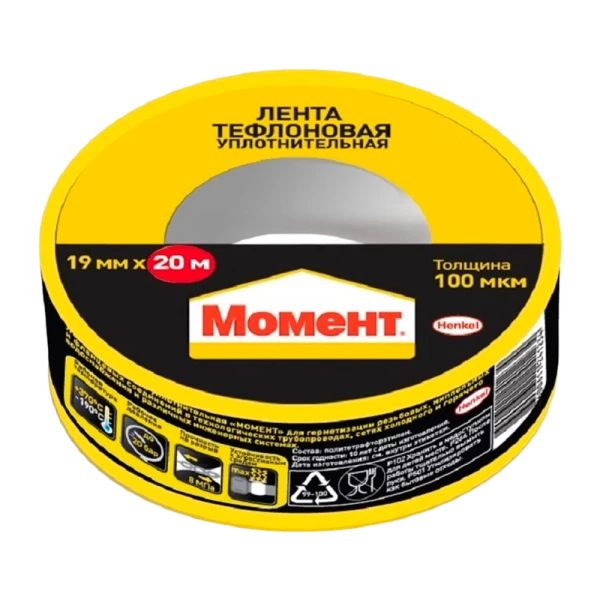 Лента уплотнительная Момент тефлон 12.0м (1/10/400)