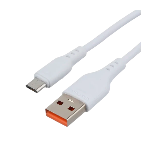 Кабель GoPower GP01M-2M USB (m)-microUSB (m) 2.0м 2.1A белый (1/200/800)