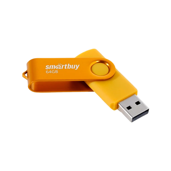 Флеш-накопитель Smartbuy Twist 64GB USB2.0 пластик желтый