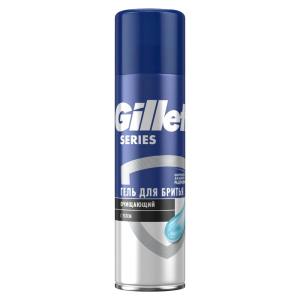 Гель для бритья Gillette Series Очищающий с углем 200мл (1/6)