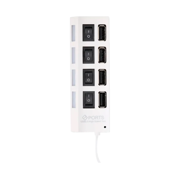 USB-Хаб Smartbuy 7204 4USB с выключателем белый