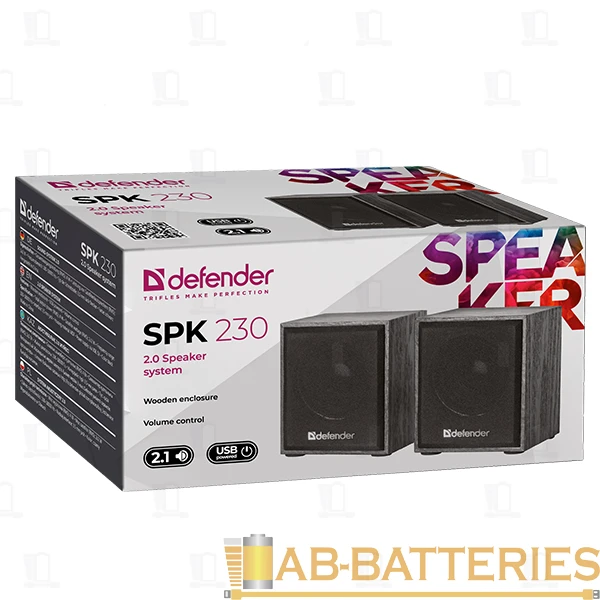 Колонки 2.0 Defender SPK-230 4W USB черный (1/40)