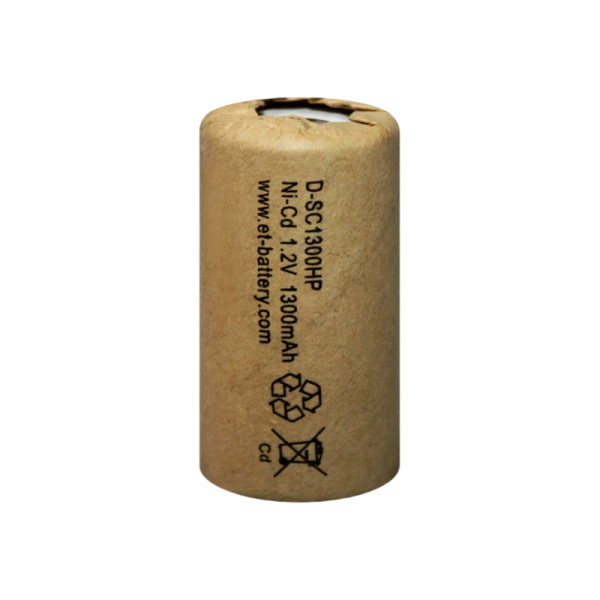 Аккумулятор ET D-SC1300HP 1300мАч, Ni-CD в картоне, с повышенной токоотдачей (1/25/400)