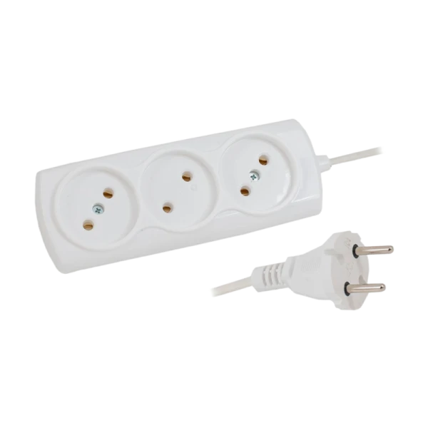 Удлинитель Старт S 3р.Б/З 6A 3.0м ШВВП 2x0.75мм² белый (1/20)