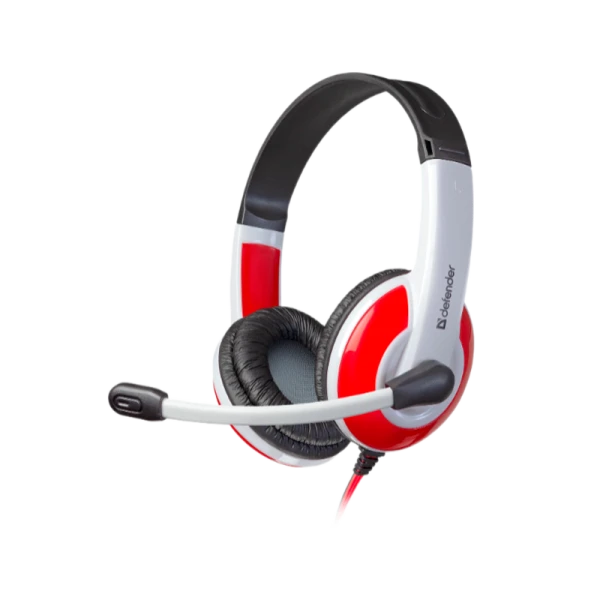 Наушники полноразмерные Defender G-120 Warhead с микр. игровые красный белый (1/28)