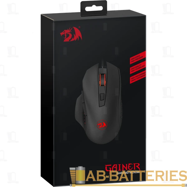 Мышь проводная Redragon Gainer игровая USB черный (1/40)