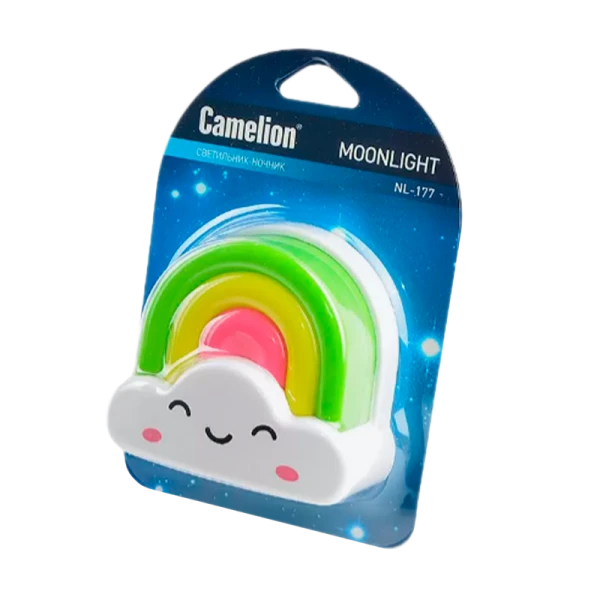 Ночник Camelion NL-177 "Радуга" 3LED 1W 220V в розетку (1/24/96)