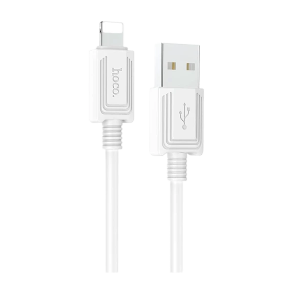 Кабель HOCO X73 USB (m)-Lightning (m) 1.0м 2.4A ПВХ белый (1/31/310)