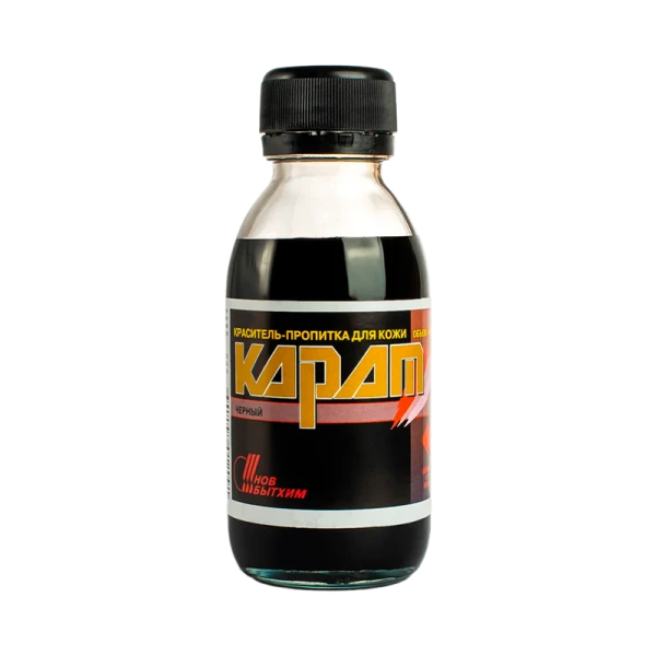 Краситель-пропитка для кожи Новбытхим "Карат", черный, флакон 100 мл (1/20)