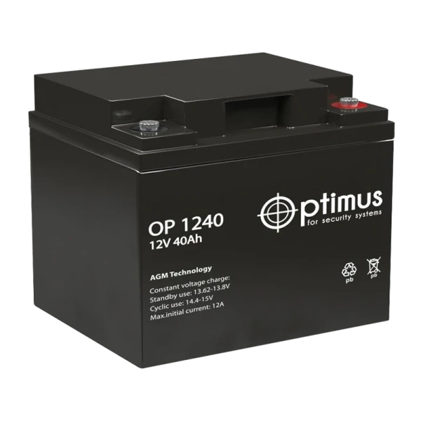 Аккумулятор свинцово-кислотный Optimus OP 1240 12V 40Ah
