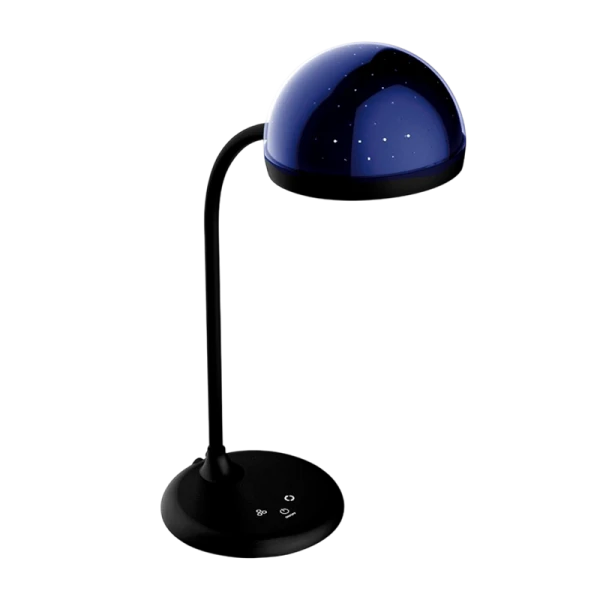 Светильник настольный Camelion KD-828 6.5W 220V 1LED на основании сенс. RGB-ночник черный (1/6)