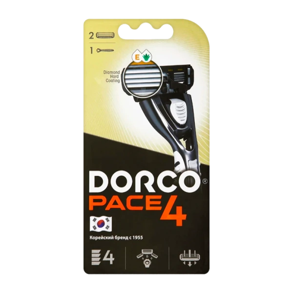 Бритва DORCO PACE 4 FRA 1002 4 лезвия 2 кассеты (1/36)