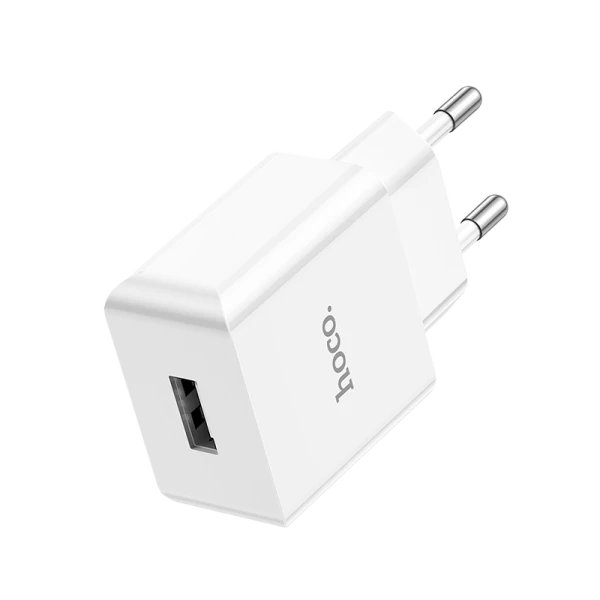 Сетевое З/У HOCO C106A 1USB 2.1A белый (1/36/216)