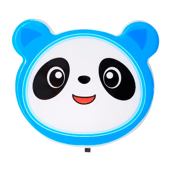 Ночник Camelion NL-252 "Панда" 220V в розетку синий (1/24/96)
