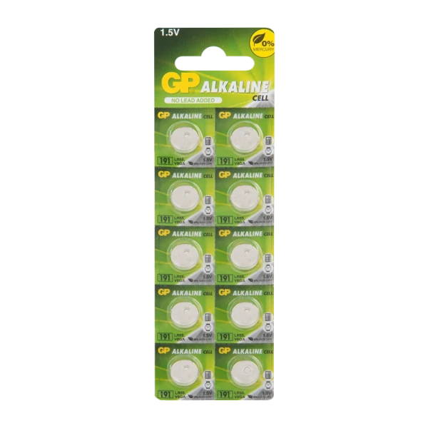 Батарейка GP G8/LR1120/LR55/391A/191 BL10 Alkaline 1.5V отрывные (10/250/5000) R