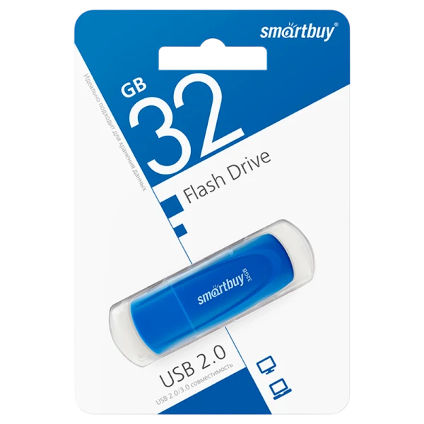Флеш-накопитель Smartbuy Scout 32GB USB2.0 пластик синий