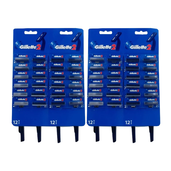 Бритва Gillette 2 лезвия пластиковая ручка на карте 48шт. (48/576)