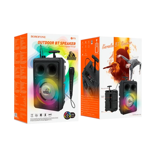 Портативная колонка Borofone BP9 bluetooth 5.0 microSD караоке черный (1/6)