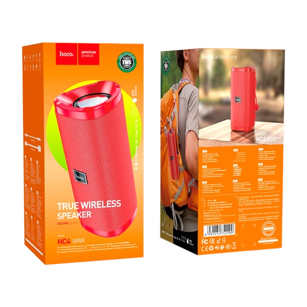 Портативная колонка HOCO HC4 bluetooth 5.0 microSD красный (1/30)