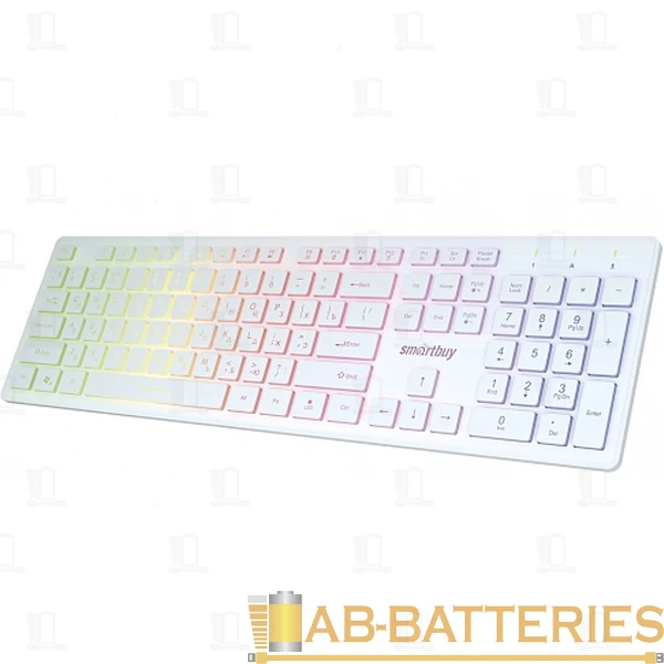 Клавиатура проводная Smartbuy 208 ONE классическая USB 1.5м мультимед. белый (1/20)