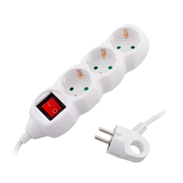 Удлинитель Старт S 3р.С/З 10A 1.5м с выкл. IP20 белый (1/20)