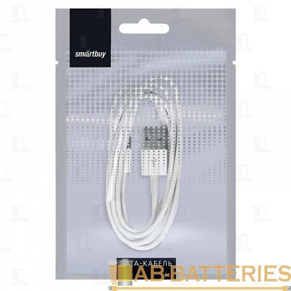 Кабель Smartbuy iK-512 USB (m)-Lightning (m) 1.2м 2.1A силикон белый (1/500)