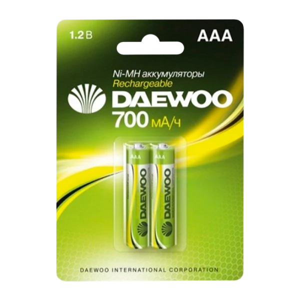 Аккумулятор бытовой Daewoo HR03 AAA BL2 NI-MH 700mAh (2/20/100)