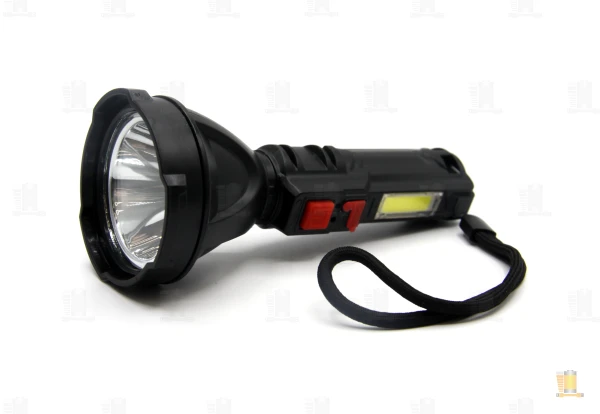 Фонарь универсальный Без бренда Y-1553 COB от аккумулятора водонепроницаемый черный