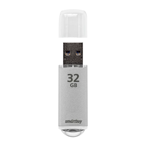 Флеш-накопитель Smartbuy V-Cut 32GB USB2.0 пластик серебряный
