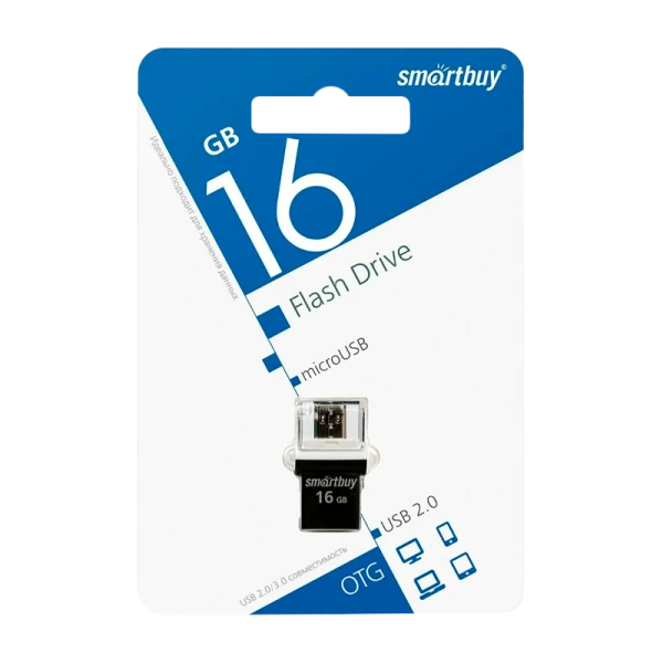 Флеш-накопитель Smartbuy POKO 16GB USB2.0 пластик черный