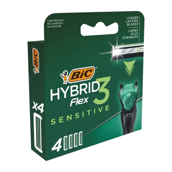 Сменные кассеты BIC "Flex 3 Hybrid" SENSITIVE 4шт. (цена за 1 шт) (4/24/96)