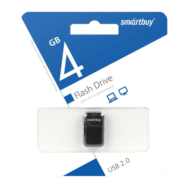 Флеш-накопитель Smartbuy ART 4GB USB2.0 пластик черный