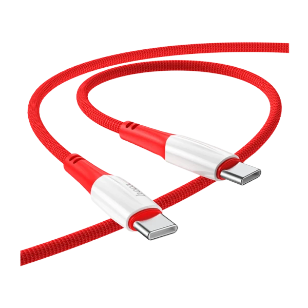 Кабель HOCO X70 Type-C (m)-Type-C (m) 1.0м 3.0A 60W нейлон красный (1/31/310)