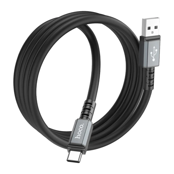 Кабель HOCO X85 USB (m)-Type-C (m) 1.0м 3.0A TPE черный (1/35/350)