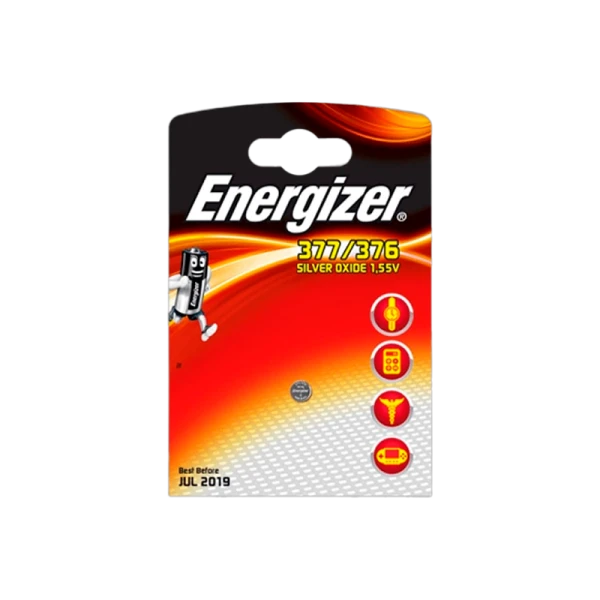 Батарейка Energizer 376/377 (SR626SW) BL1 Silver Oxide 1.5V (1/10/100/1000)