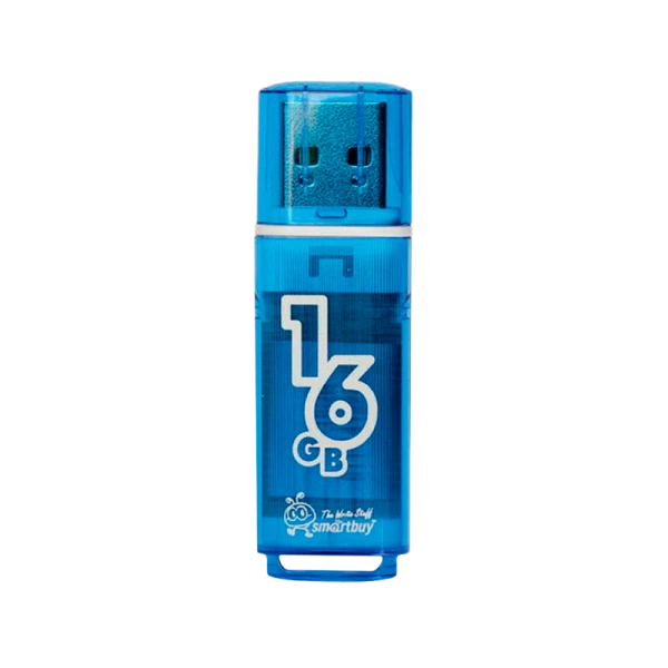 Флеш-накопитель Smartbuy Glossy 16GB USB2.0 пластик синий