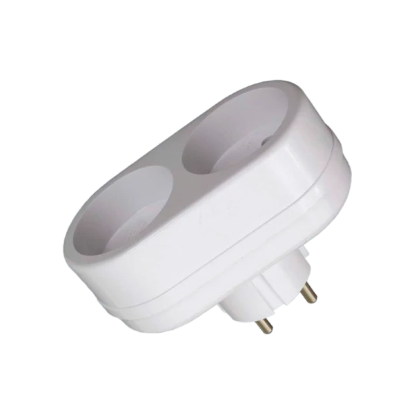 Разветвитель Toker 2Т 2р.Б/З белый (1/80)