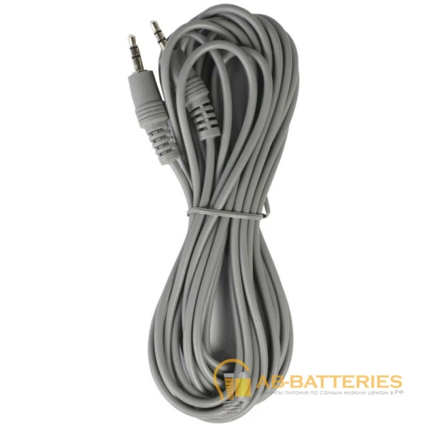 Кабель AUX Smartbuy KA-333 Jack 3.5mm (m)-Jack 3.5mm (m) 3.0м силикон серый (1/50)
