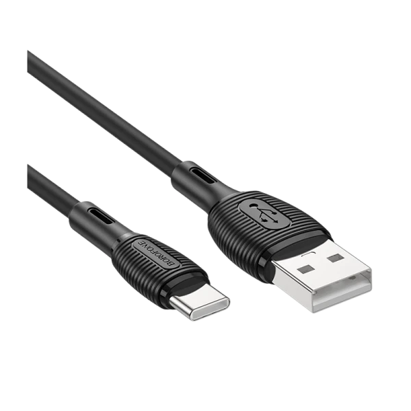 Кабель Borofone BX86 USB (m)-Type-C (m) 1.0м 3.0A силикон черный (1/360)