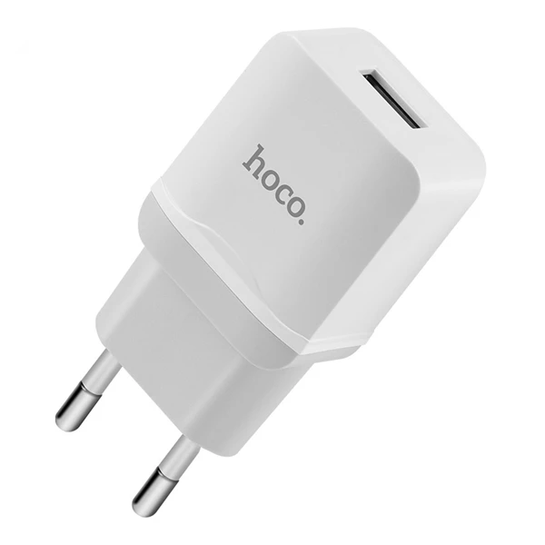 Сетевое З/У HOCO C22A 1USB 2.1A белый (1/54/324)